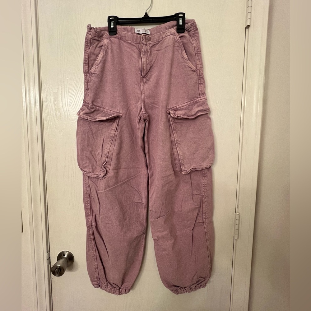 Zara Mauve Cargo jeans